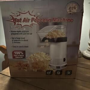 Popcorn Machine Hot Air Electric Popper Kernel Corn Maker No Oil Popcorn New